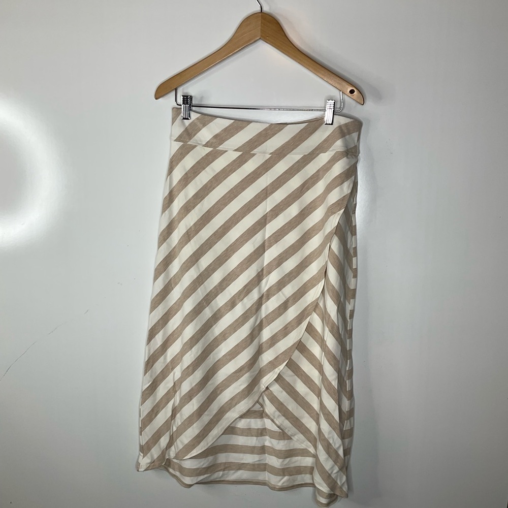Athleta Striped Faux Wrap Skirt Suze Medium
